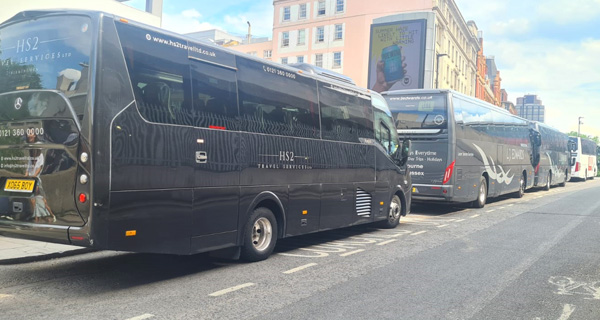 Bus Standing for Airport Transfer in Birmingham